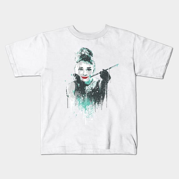 Audrey Kids T-Shirt by trev4000